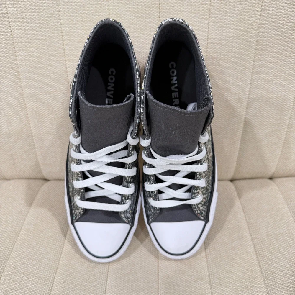 NEW Converse Chuck Taylor All Star Girls Glitter High Top Sneakers Big Kids 6